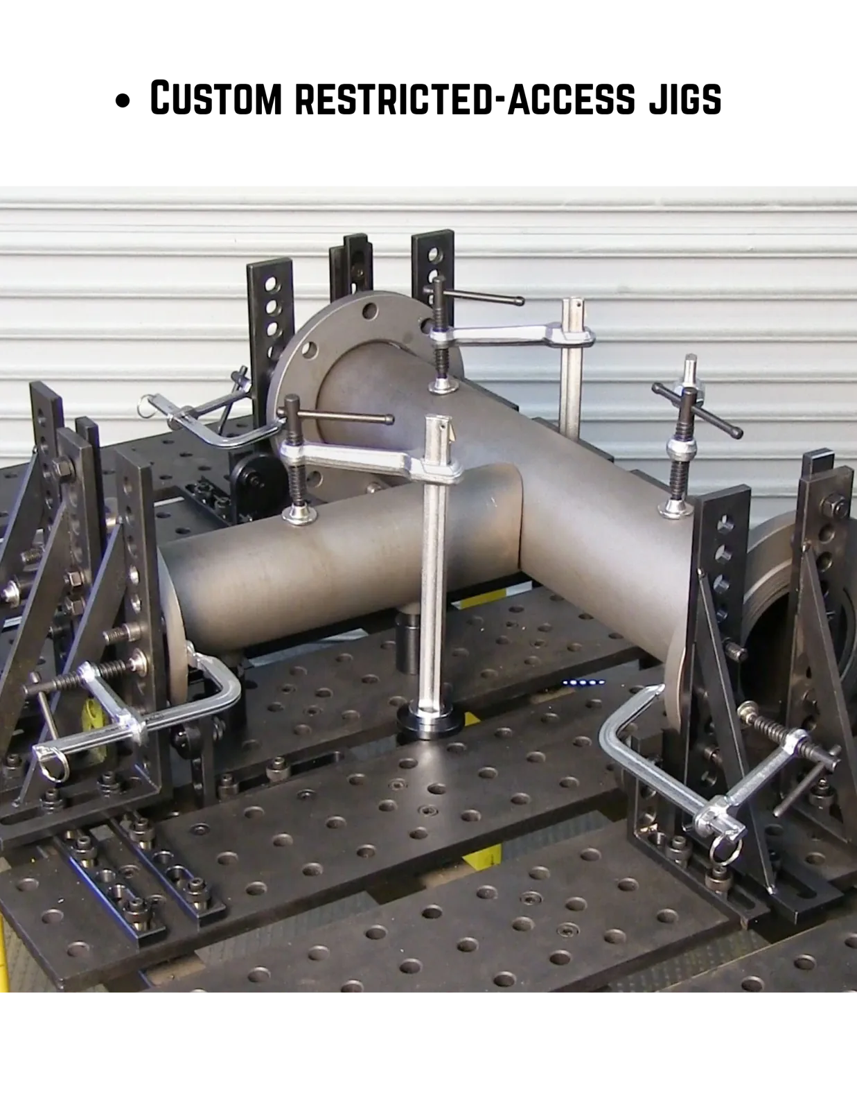 Convection box weld test setup